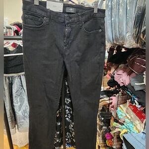 7 For All Mankind Black Skinny Jeans